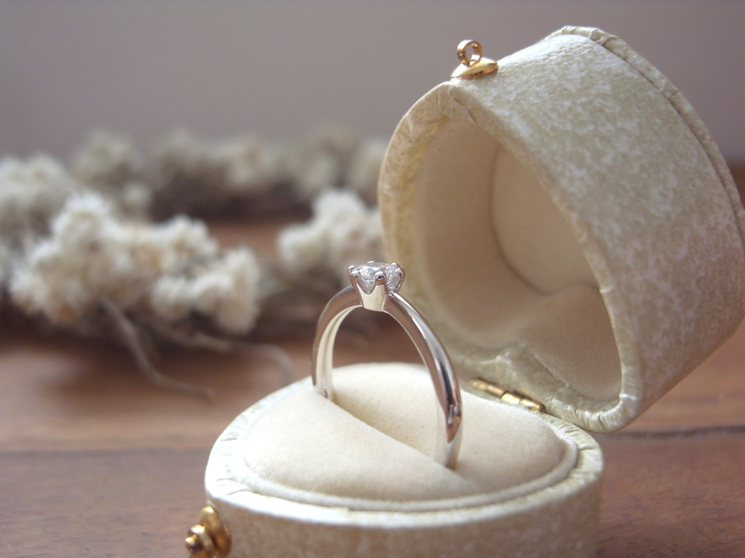 婚約指輪と婚約指輪ケース