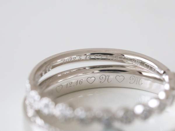 結婚指輪内側の刻印とイラスト