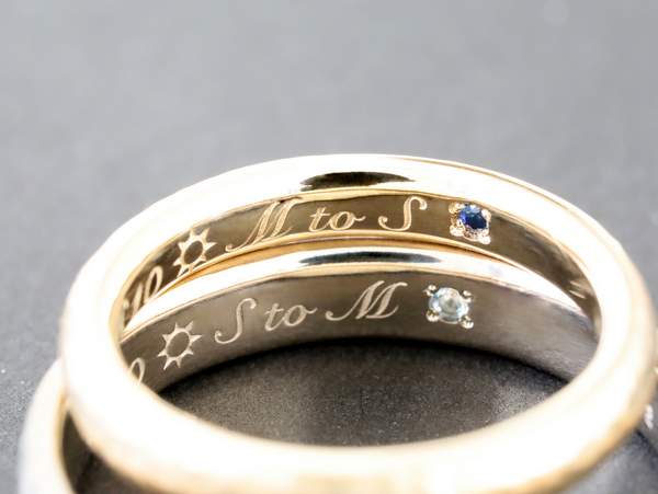 結婚指輪内側の刻印と誕生石