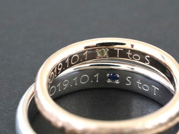 結婚指輪内側の刻印と誕生石