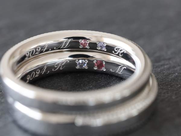 結婚指輪内側の刻印と誕生石