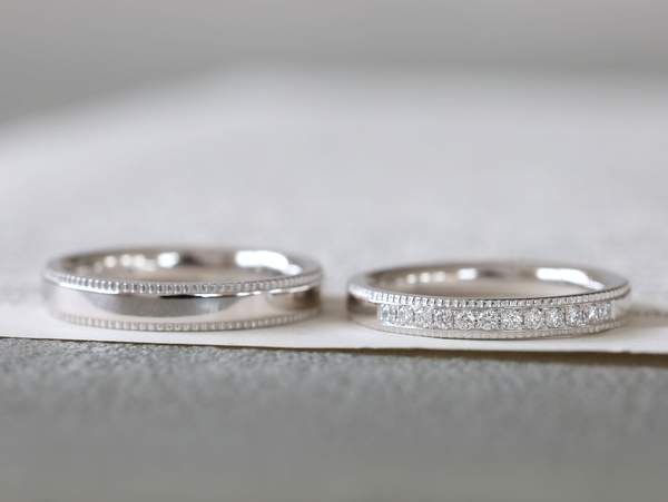 プラチナミルグレインの結婚指輪
