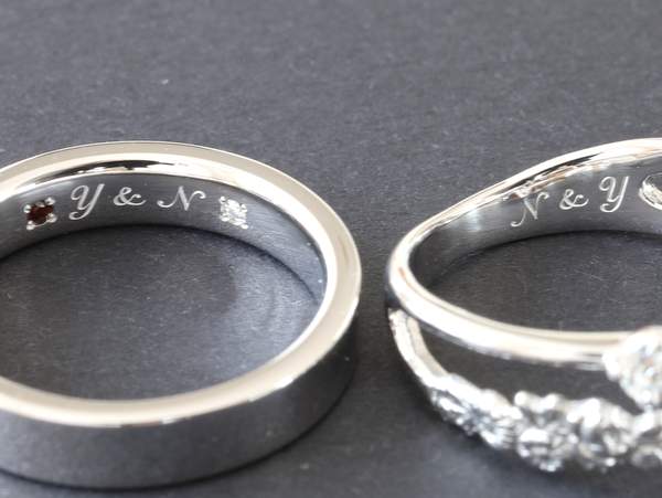 結婚指輪内側の刻印と誕生石