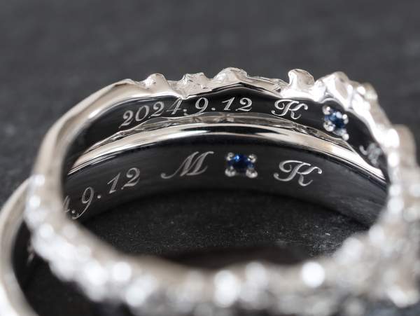 佐賀県よりお越し下さったお客様のオーダーメイド【結婚指輪】(m-110