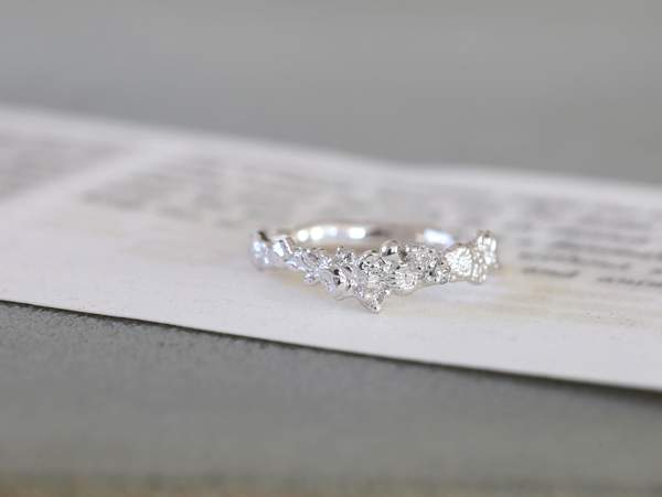 花模様プラチナリング