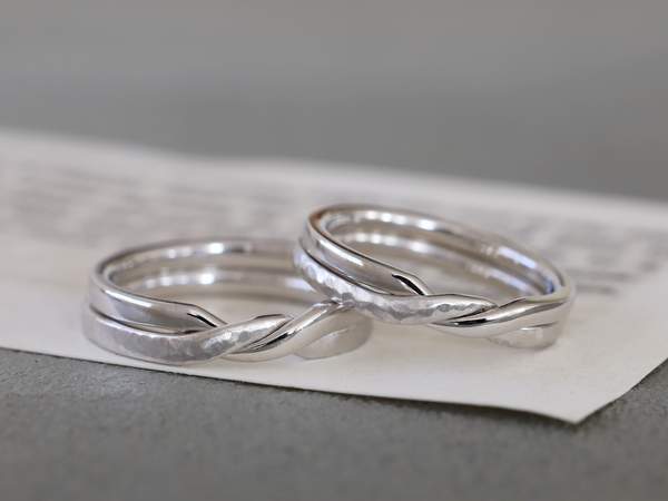 婚約指輪ご納品時に【結婚指輪】をオーダー下さった方の事例（m-115）...