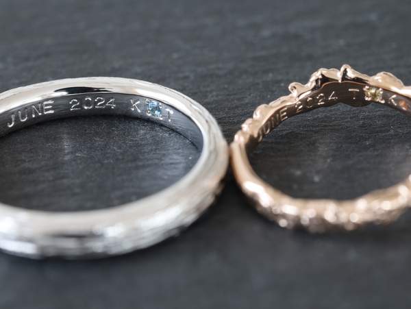 結婚指輪内側の刻印と誕生石