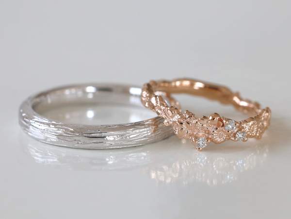 船橋市よりお越し下さったお客様からの結婚指輪のオーダーメイド(m-121)...