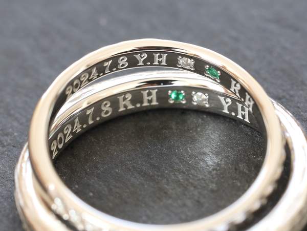 結婚指輪内側の刻印と誕生石