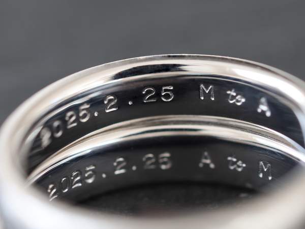 結婚指輪の刻印