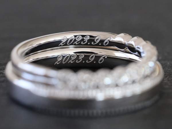 結婚指輪内側の日付刻印