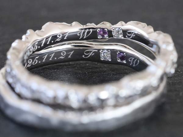 結婚指輪内側の刻印と誕生石