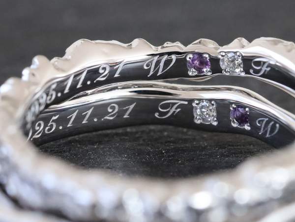 【レーザー刻印】Snell Bold BT【誕生石】アメシスト・ダイヤモンド(19...