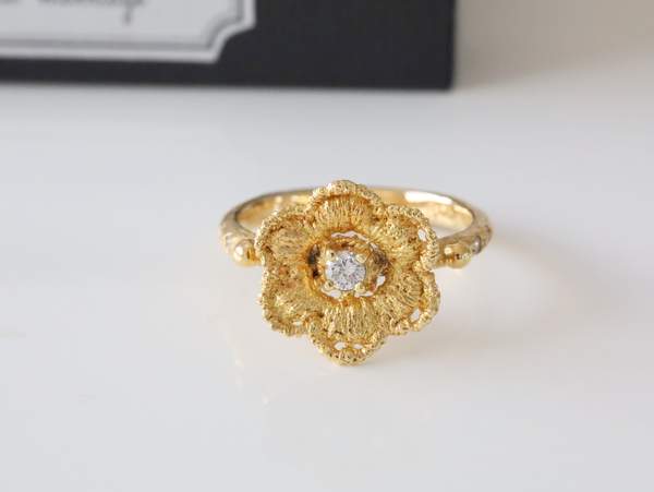 フルオーダーメイド事例・K18（ゴールド）お花の指輪...