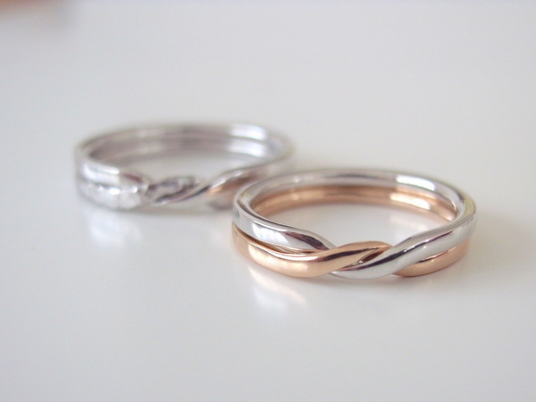 【結婚指輪】双子を意味するギメルリングのオーダーメイド...
